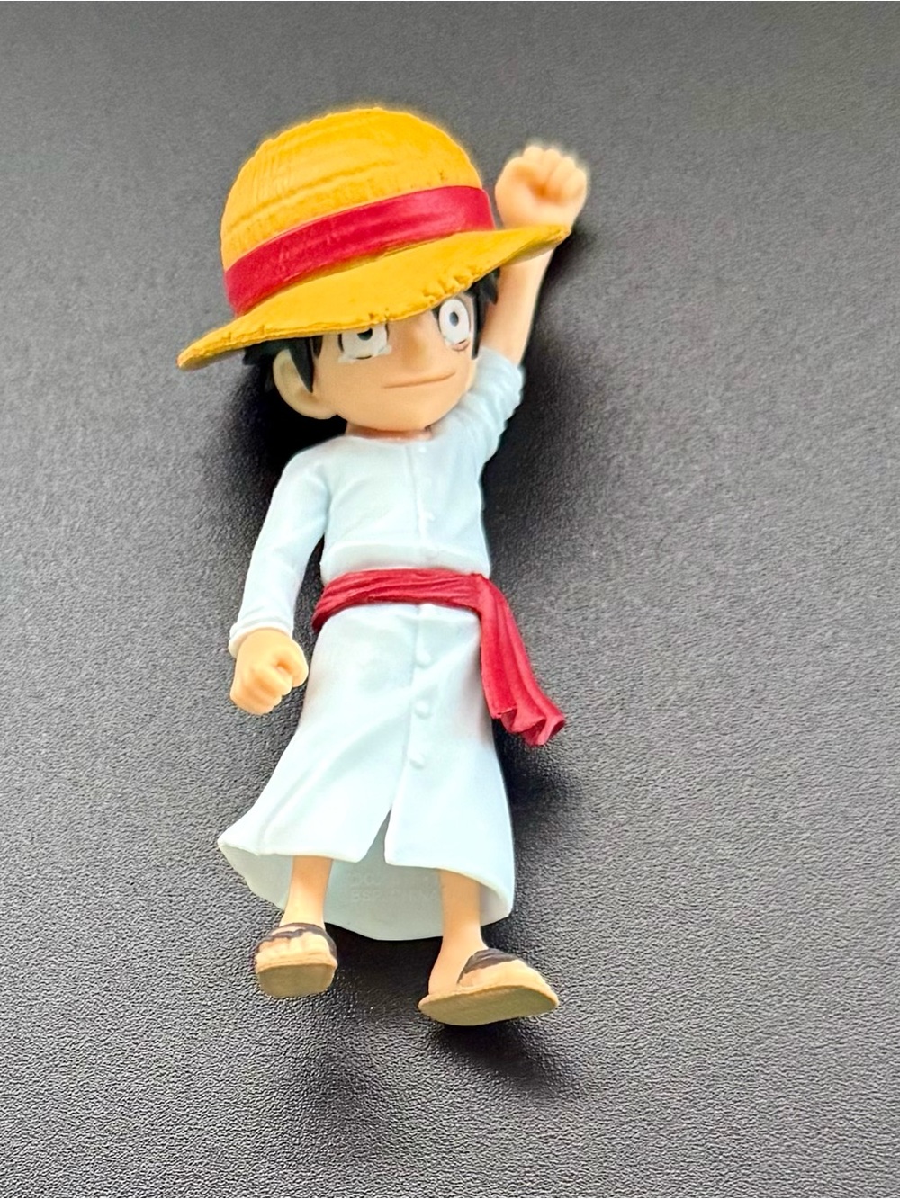 One Piece Monkey D Luffy Figure * White Wano Kimono * Fist Up Pose * 3 Inch